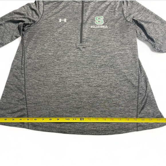 Under Armour Gray Quarter-Zip Pullover S Logo Volleyball HeatGear Loose Fit XL - Picture 9 of 13